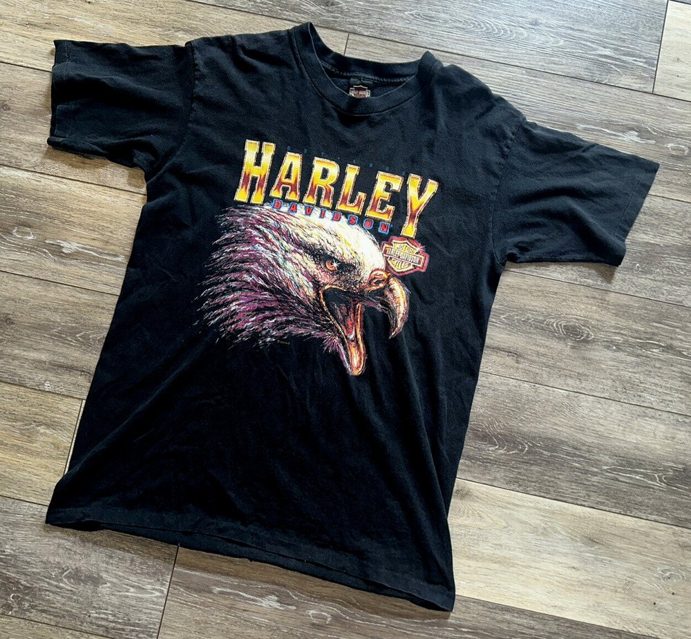 🔥 Vintage 1995 Harley Davidson *ScReaMiNG EaGLe* Daytona Shirt Men's Size Large